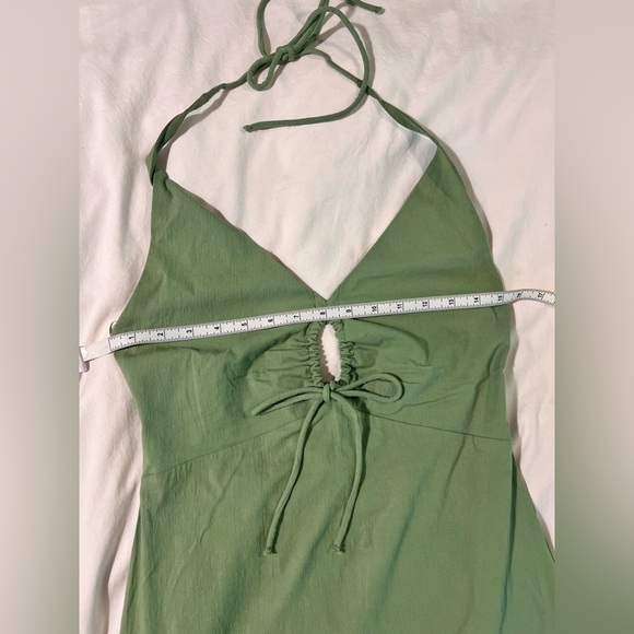 GUC A&F Halter Keyhole Midi dress size SMALL PETITE in light green - Picture 7 of 10
